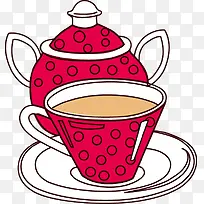卡通手绘下午茶杯子-空若网 卡通手绘下午茶杯子-空若网