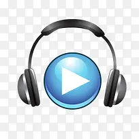 耳机图标播放按钮-空若网 耳机图标播放按钮-空若网