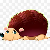卡通可爱微笑刺猬矢量图-空若网 卡通可爱微笑刺猬矢量图-空若网