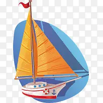 手绘卡通轮船-空若网 手绘卡通轮船-空若网