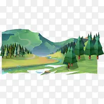 ɽ������ɭ��pngʸ���ز�-������