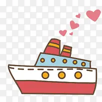 卡通爱心轮船-空若网 卡通爱心轮船-空若网