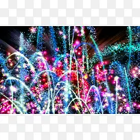 彩色弧形烟花星光-空若网 彩色弧形烟花星光-空若网