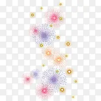 彩色烟花手绘中秋-空若网 彩色烟花手绘中秋-空若网