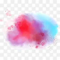 红色蓝色水彩干涸-空若网 红色蓝色水彩干涸-空若网