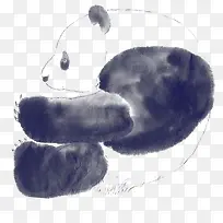 水彩手绘熊猫-空若网 水彩手绘熊猫-空若网