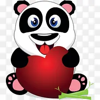 卡通熊猫爱心-空若网 卡通熊猫爱心-空若网