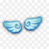 卡通蓝色翅膀-空若网 卡通蓝色翅膀-空若网