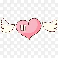 卡通爱心天使翅膀-空若网 卡通爱心天使翅膀-空若网