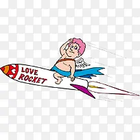 坐火箭的天使矢量-空若网 坐火箭的天使矢量-空若网