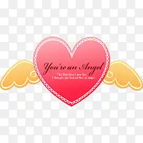 卡通心天使翅膀-空若网 卡通心天使翅膀-空若网