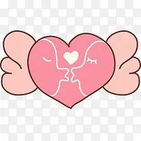 卡通爱心天使翅膀-空若网 卡通爱心天使翅膀-空若网