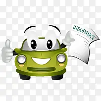 卡通手绘拿文件绿色卡通小车-空若网 卡通手绘拿文件绿色卡通小车-空若网