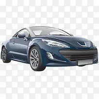 卡通手绘蓝色轿车素材-空若网 卡通手绘蓝色轿车素材-空若网