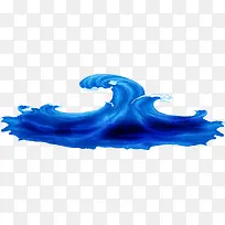 卡通蓝色浪花素材-空若网 卡通蓝色浪花素材-空若网