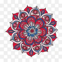 矢量红色佛教花纹-空若网 矢量红色佛教花纹-空若网