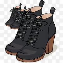 鞋子冬季手绘画画-空若网 鞋子冬季手绘画画-空若网