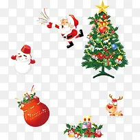 手绘冬季圣诞节装饰-空若网 手绘冬季圣诞节装饰-空若网