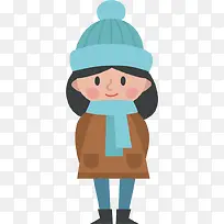 矢量帽子卡通女孩-空若网 矢量帽子卡通女孩-空若网