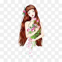 水彩女孩-空若网 水彩女孩-空若网