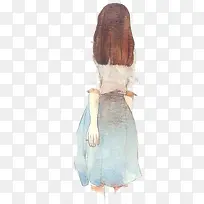 水彩女孩-空若网 水彩女孩-空若网