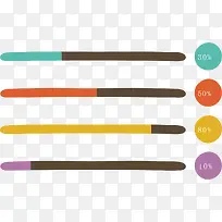 彩色PPT百分比素材图-空若网 彩色PPT百分比素材图-空若网