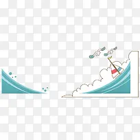 矢量卡通浪花素材-空若网 矢量卡通浪花素材-空若网