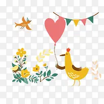 矢量卡通鸡-空若网 矢量卡通鸡-空若网