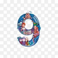 ����9-������