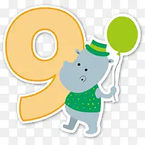 卡通动物装饰数字-空若网 卡通动物装饰数字-空若网