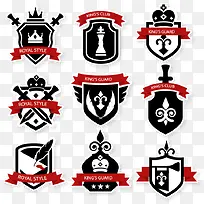 9款体育俱乐部标签矢量素材-空若网 9款体育俱乐部标签矢量素材-空若网