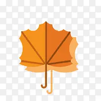 手绘橙色枫叶素材-空若网 手绘橙色枫叶素材-空若网