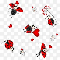 可爱瓢虫矢量素材-空若网 可爱瓢虫矢量素材-空若网