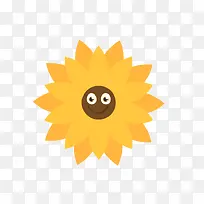 向日葵可爱卡通矢量素材-空若网 向日葵可爱卡通矢量素材-空若网