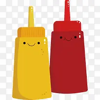 手绘卡通可爱酱料瓶素材-空若网 手绘卡通可爱酱料瓶素材-空若网