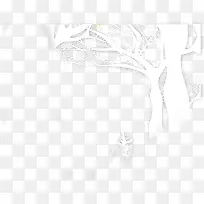 白色手绘树木森系-空若网 白色手绘树木森系-空若网