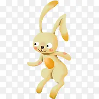 手绘可爱黄色小兔子-空若网 手绘可爱黄色小兔子-空若网
