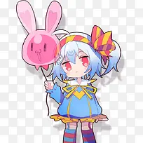 手绘可爱粉色兔子-空若网 手绘可爱粉色兔子-空若网