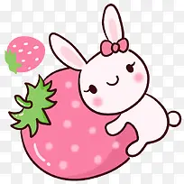 粉色可爱兔子手绘-空若网 粉色可爱兔子手绘-空若网