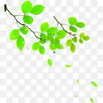 绿色卡通清新树枝节日装饰-空若网 绿色卡通清新树枝节日装饰-空若网