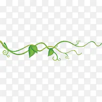 绿色卡通丝带树枝-空若网 绿色卡通丝带树枝-空若网