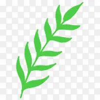 绿色树枝卡通装饰-空若网 绿色树枝卡通装饰-空若网