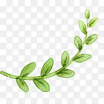 绿色清新卡通树枝植物-空若网 绿色清新卡通树枝植物-空若网