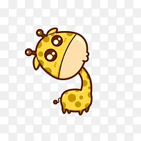 卡通黄色可爱长颈鹿-空若网 卡通黄色可爱长颈鹿-空若网