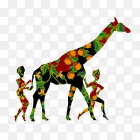 彩色长颈鹿-空若网 彩色长颈鹿-空若网