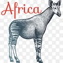 矢量卡通长颈鹿-空若网 矢量卡通长颈鹿-空若网