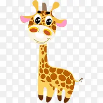 手绘卡通可爱长颈鹿-空若网 手绘卡通可爱长颈鹿-空若网