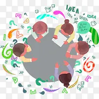 多彩简约儿童教育装饰图案-空若网 多彩简约儿童教育装饰图案-空若网