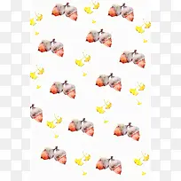 手绘卡通黄色叶子食物-空若网 手绘卡通黄色叶子食物-空若网