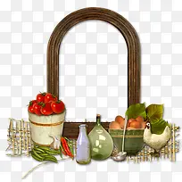 手绘创意水果蔬菜家禽木板边框-空若网 手绘创意水果蔬菜家禽木板边框-空若网